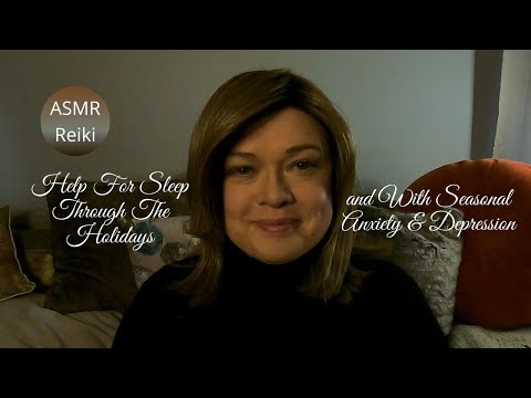 ASMR Reiki For Seasonal Anxiety and Depression | Face Massage ~ Crystals ~ Plucking