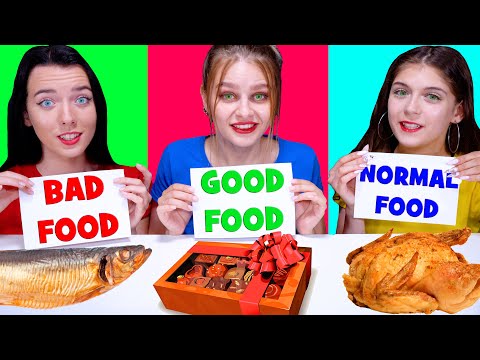 ASMR Good Food VS Bad Food VS Normal Food Challenge By LiLiBu