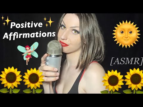 ASMR | Soothing Words & Positive Affirmations ❤️✨ (Echoed Voice, Mouth Sounds & Hand Flutters)
