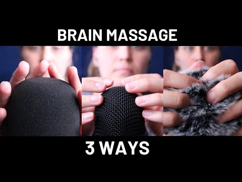ASMR Brain Massage | No Talking | Mic Scratching, Fluffy Mic | Sleep or Focus