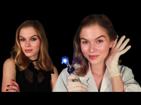 [ASMR]Otoscope Ear Exam, Ear Cleaning and Hearing Test with My Sister  Doctor RP Personal Attention