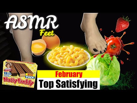 TOP ODDLY SATISFYING ASMR CRUSHES OF FEBRUARY (no Talking) | ASMR FEET