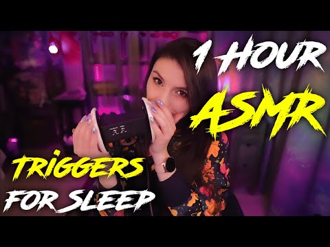 ASMR 1 Hour of Triggers for Sleep 💎 Nail Sounds, Lid Sounds, Tk Tk, Latex and Leather Gloves, Spa