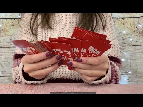 ASMR// Playing Solitaire// Tapping+ Cards+ Long Nails//