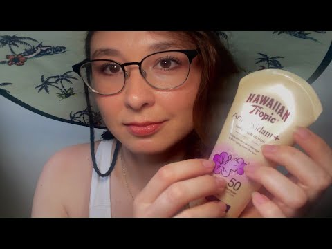 asmr sun protection obsessive friend gets you ready for the beach roleplay