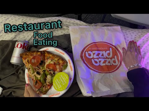 ASMR Eating Pizza No Talking [Restaurant food] Crunchy Eating (Vegetarian) It was Crunchy& Delicious