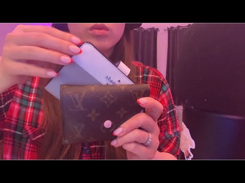 ASMR Wallet Tapping and Scratching (leather sounds)