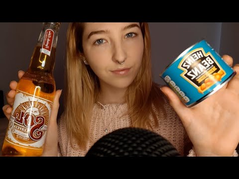 ASMR tapping & scratching on food & drinks 😋