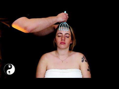 [ASMR] Light Touch Head, Scalp & Shoulder Massage with Tingle Tools [no Talking][No Music]