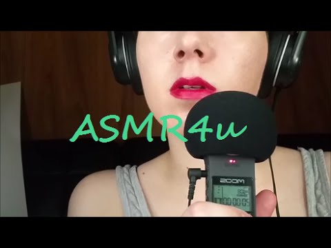 ASMR Mouth sounds Mic blowing and Mic scratching