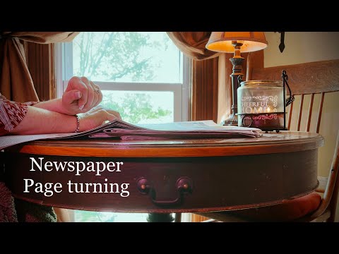 ASMR Newspaper page turning (NO TALKING only) Simple and serene setting in the old attic.