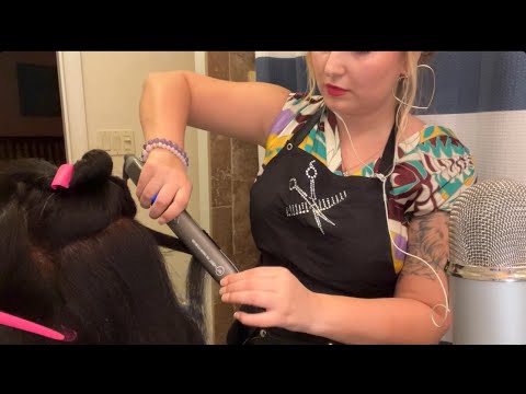 ASMR- Hairstyling, Curls, Hairspray [Polish Accent/ Old School Style ASMR]
