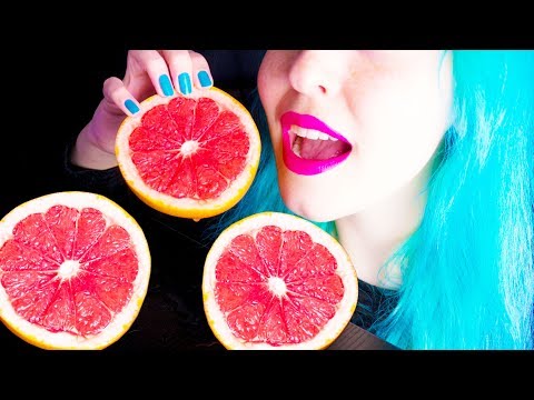 ASMR: Refreshing Red Grapefruit | How to Cut & Enjoy ~ Relaxing Eating Sounds [No Talking|V] 😻
