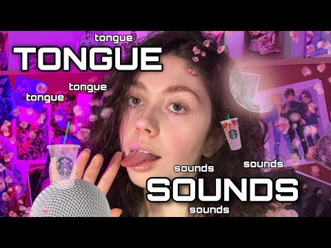 Asmr - 10 Tongue Sounds in 12 Minutes + Echoed Tongue Mouth Sounds ( flutters, flicks, clicks + )