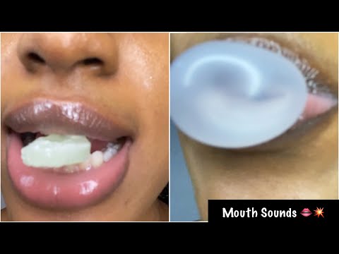 ASMR Extreme Close-up Mouth Sounds~ Water Gulping, Sweet Licking & Gum Chewing| 100% Sensitivity