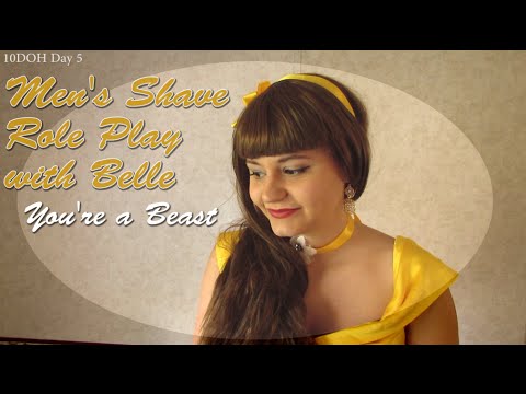 ASMR 10DOH Day 5: You're a Beast. Men's Shave Role Play with Belle (Binaural)