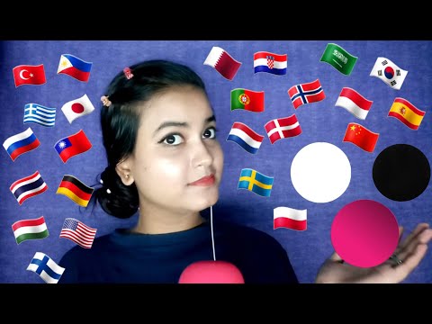 ASMR "White, Pink, Black" Color in 25 Different Languages