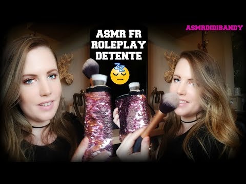 ASMR FR Roleplay Détente Massage visage avec pinceau pour aider a dormir