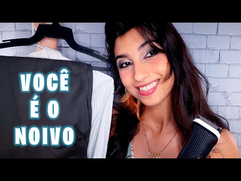 ASMR VOCÊ É O NOIVO! 🤵🏻‍♂ | Te arrumando para o seu casamento! | Roleplay português