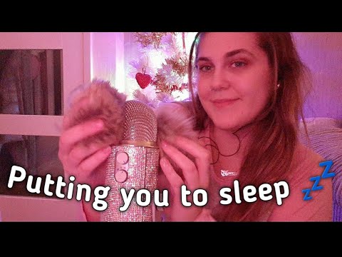 ASMR // Putting you to sleep / Stress Relief 💜 / Fluffy Triggers //