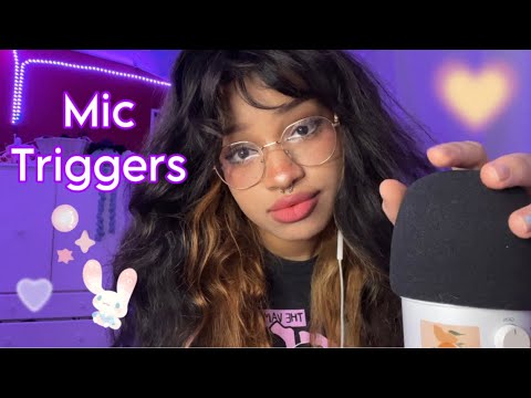 Mic Triggers💜 Mic Pumping, Scratching, Rubbing w/ foam cover, fast and aggressive