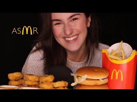 [ASMR] McDonalds Mukbang 🍟(Chicken Nuggets, Chicken Burger) //IsabellASMR