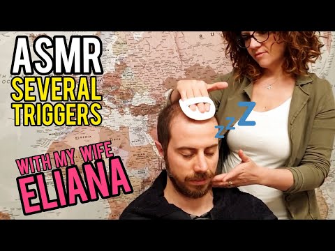 LOTS of ASMR TRIGGERS with MY WIFE ELIANA | ASMR BINAURAL SOUND