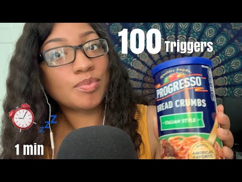 ASMR | 100 triggers in 1 minute 💯
