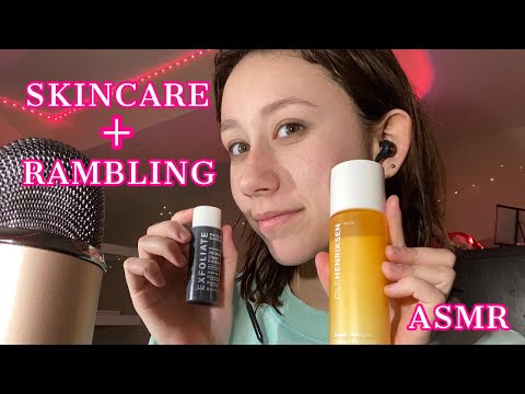 ASMR | clicky whisper rambling and doing my skincare ❤️❤️