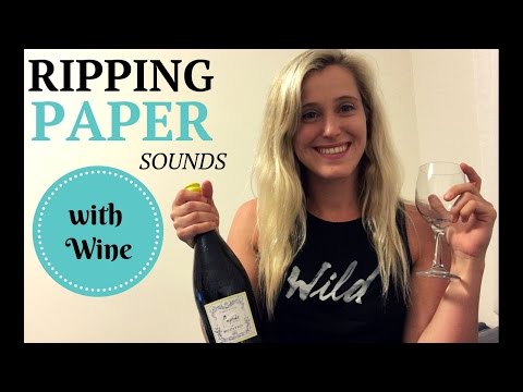 ASMR *Ripping* Paper Sounds w/ *Wine* ~(Requested Video)~