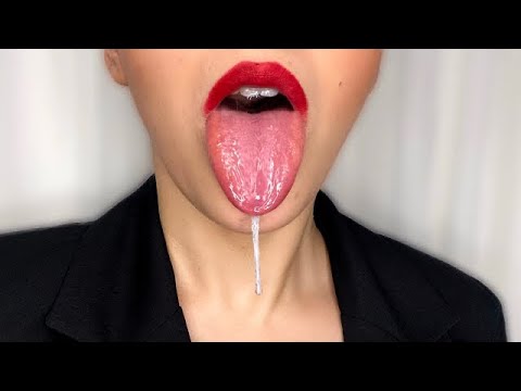 Glotka asmr | mouth sound lens licking asmr and white chocolate with coconut eating asmr