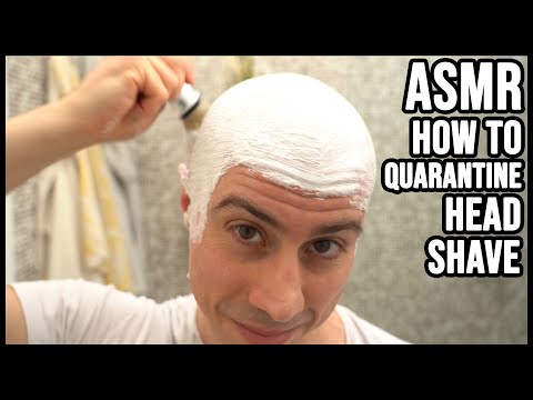 HOW TO QUARANTINE HEAD SHAVE and SELF HEAD MASSAGE | DEEP ASMR SHAVING SOUNDS 🎧