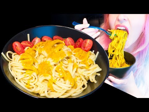 ASMR: Super Creamy Pumpkin Linguine Pasta | Recipe ~ Relaxing Eating [No Talking|V] 😻