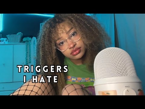 ASMR triggers I HATE!! 💔 Spit painting, Fishnet Scratching, Wet Mouth sounds & more💫