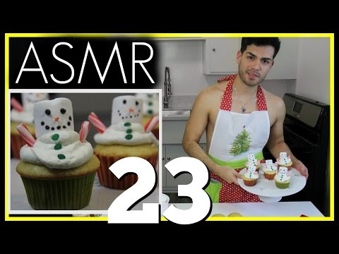 ASMR - Snowmen Cupcakes | Holiday Tingles 23