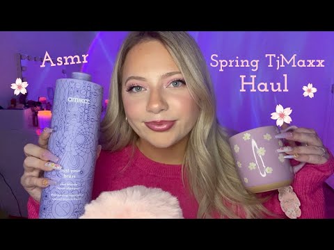 Asmr Spring TjMaxx Haul 🌷 Tapping, Scratching, & Chitchatting 💕 ft rose forever