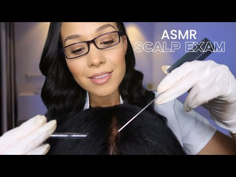 ASMR Medical Scalp Examination, Scalp Check Exam, Lice Check + Scalp Treatment Role-play