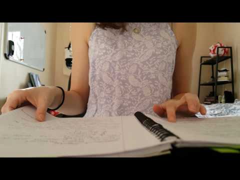 asmr / sound of studying w crinkly paper