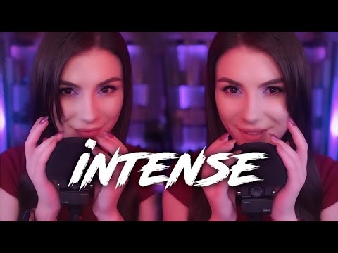 ASMR Twin Tongue Fluttering and Mouth Sounds 💎Intense Sounds