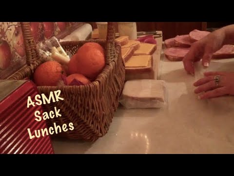 ASMR Making paper bag lunches/paper bag crinkles (No talking)