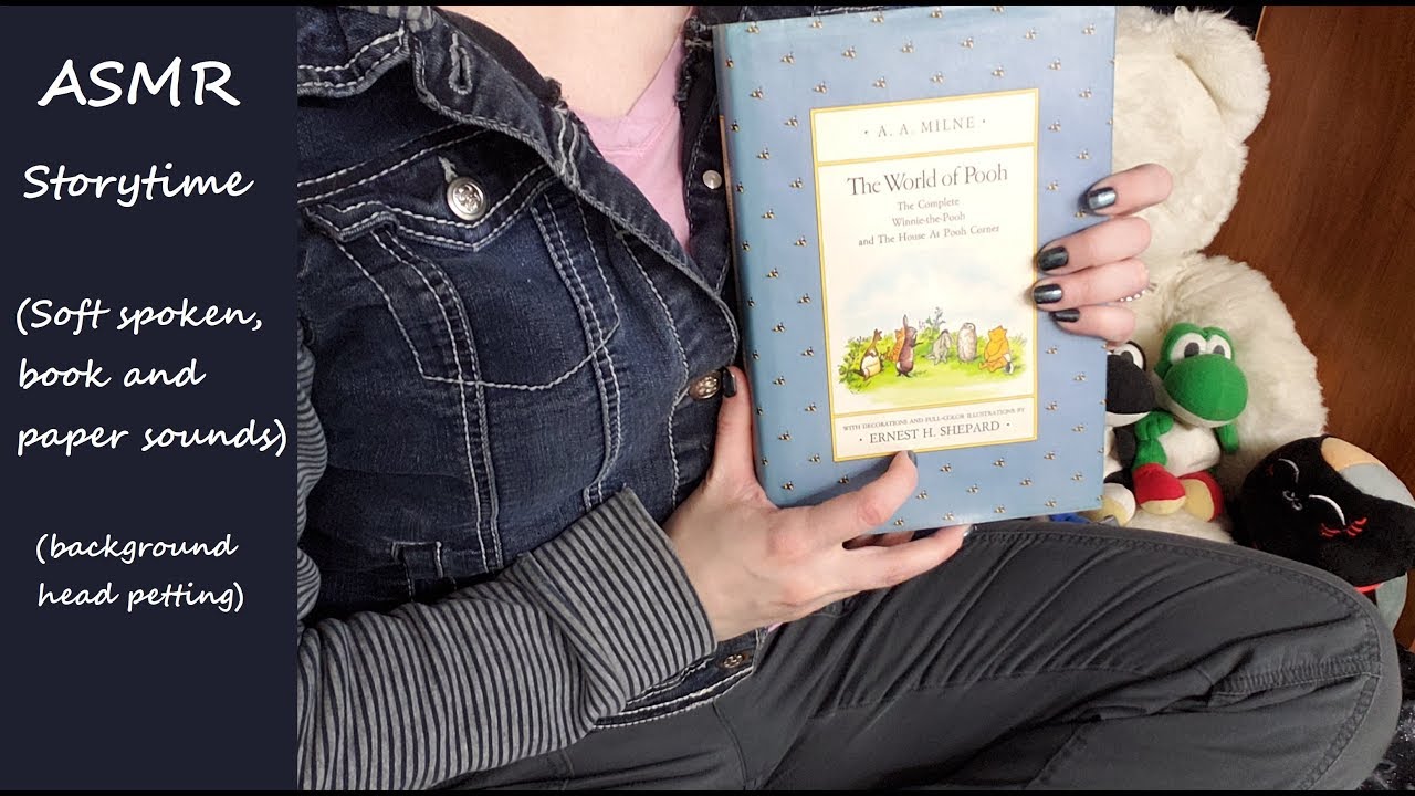 ASMR Storytime (book/paper sounds) (background head petting)