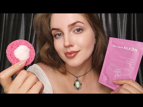 ASMR Doing Your Skincare. Oil Face Massage. Personal Attention