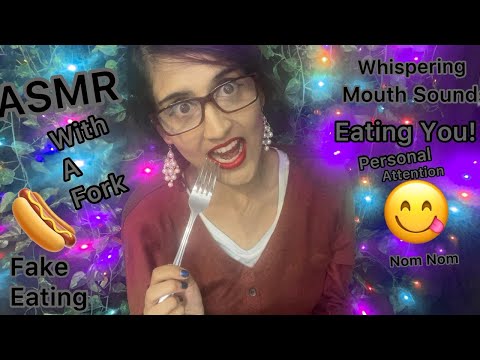 ASMR Eating You With A Fork I Turn You Into HOT DOG  (Eating Sounds & Mouth Sounds) Whispering🌭😋