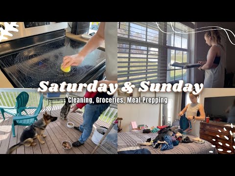 ASMR| Productive Weekend (cleaning, grocery haul, healthy recipes)