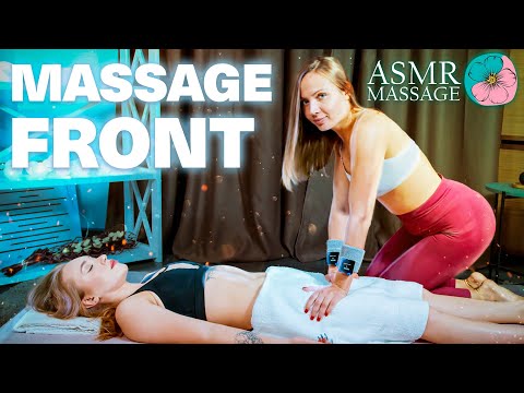 ASMR Relaxing Front Abdominal Massage with rubber balls by Lina