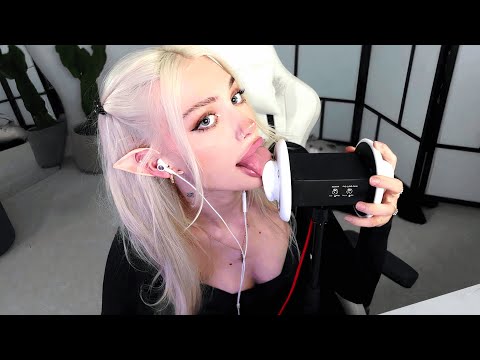 elf girl can't stop licking your ears ASMR