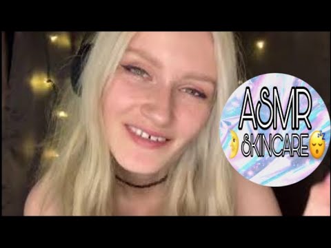 ASMR | night time skincare | face touching + light tapping [whispered]