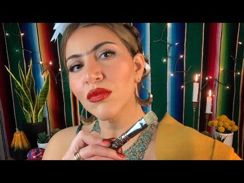 ASMR Roleplay ✨ Frida Kahlo | Brushing sounds | Soft music | No talking