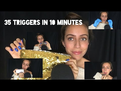 ASMR 35 Triggers in 10 minutes