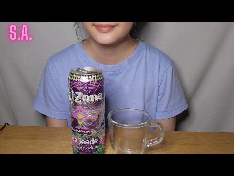 Asmr | Arizona Grape Juice & Clear Cup Drinking Sounds (NO TALKING)